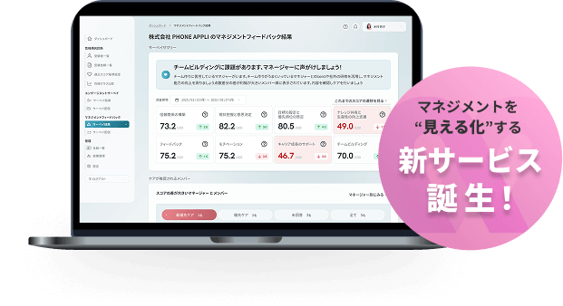 マネジメントを見える化する 新サービス誕生